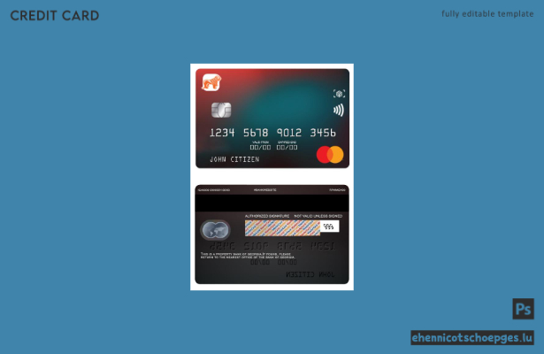Beispielvorschau der Standard-Mastercard der Georgia Bank of Georgia